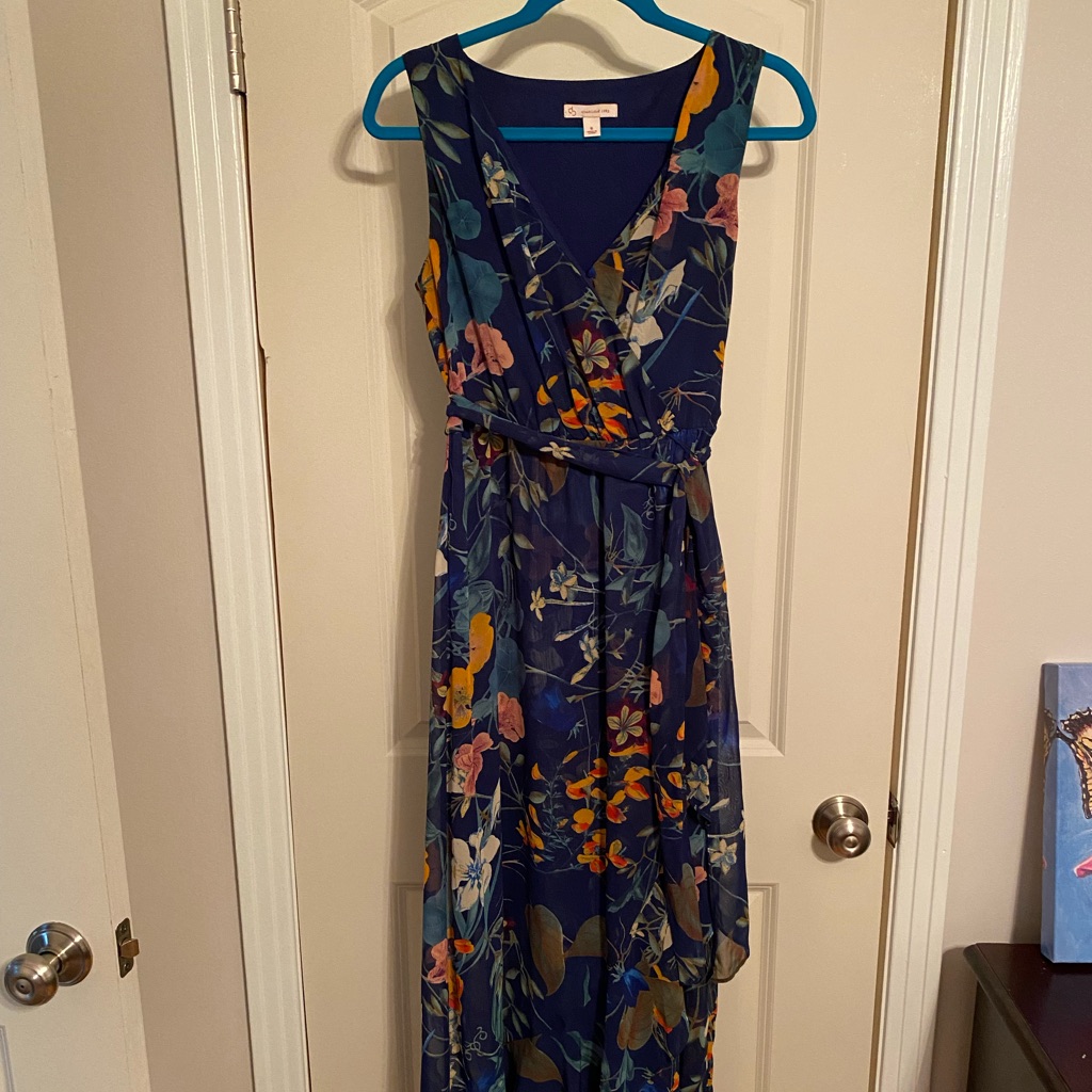 Women’s Dress Barn Floral Maxi High Low Flow Dress